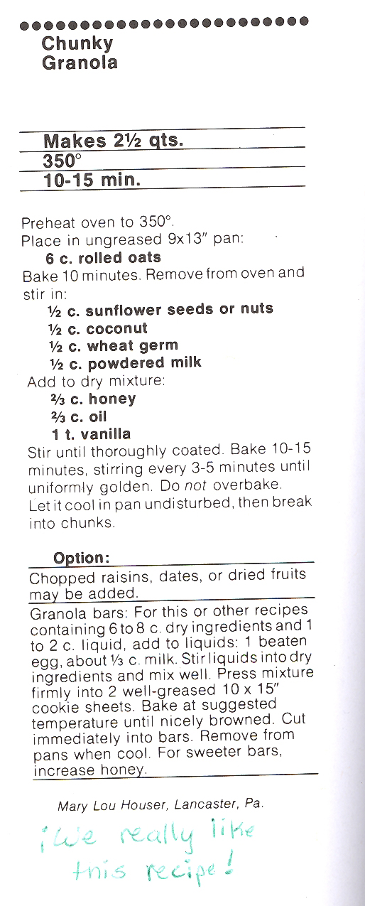 Granola Recipe